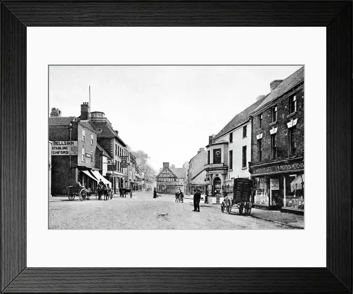 Framed Print : Shifnal Market Place early 1900s Framed Print : Shifnal Market Place early 1900s