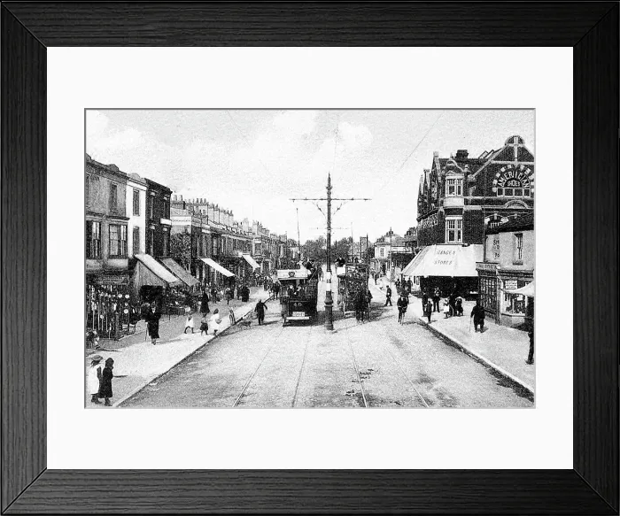Framed Print : High Street, Shirley early 1900's Framed Print : High Street, Shirley early 1900's