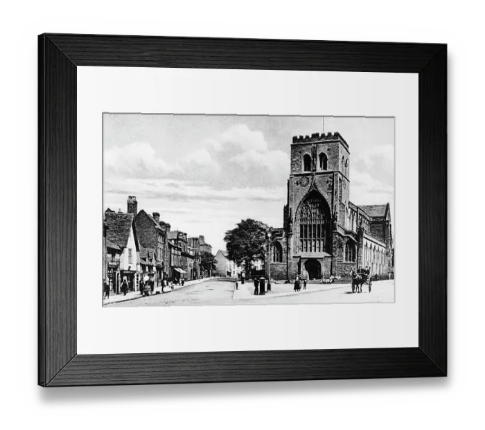 Framed Print : Shrewsbury Abbey Church early 1900s Framed Print : Shrewsbury Abbey Church early 1900s
