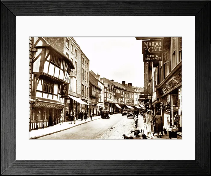 Framed Print : Mardol, Shrewsbury early 1900's Framed Print : Mardol, Shrewsbury early 1900's