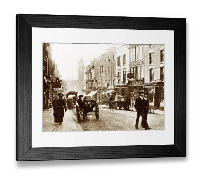 Framed Print : Pride Hill, Shrewsbury early 1900's Framed Print : Pride Hill, Shrewsbury early 1900's