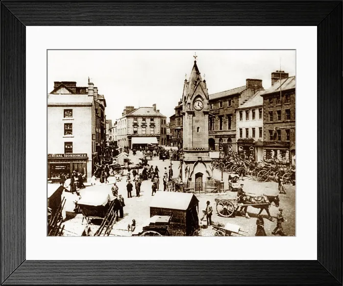 Framed Print : Penrith Market Place early 1900s Framed Print : Penrith Market Place early 1900s