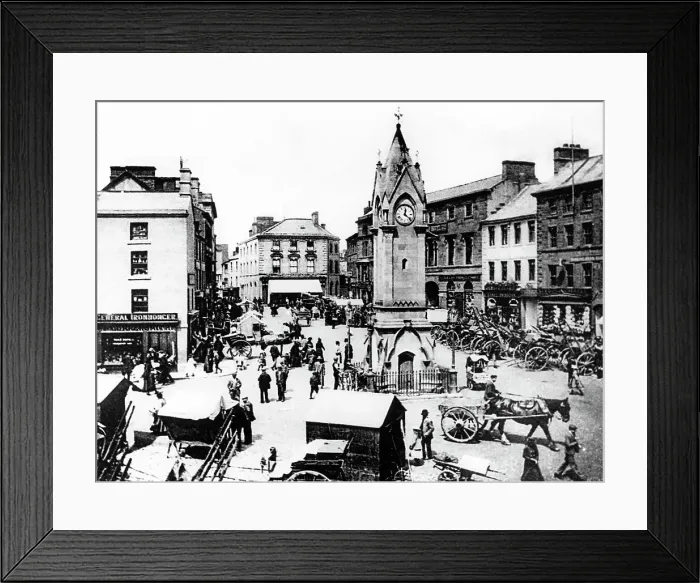Framed Print : Market Place, Penrith early 1900's Framed Print : Market Place, Penrith early 1900's