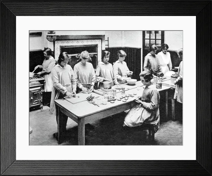 Framed Print : Cookery class Royal Commercial Travellers School, Pinner Framed Print : Cookery class Royal Commercial Travellers School, Pinner