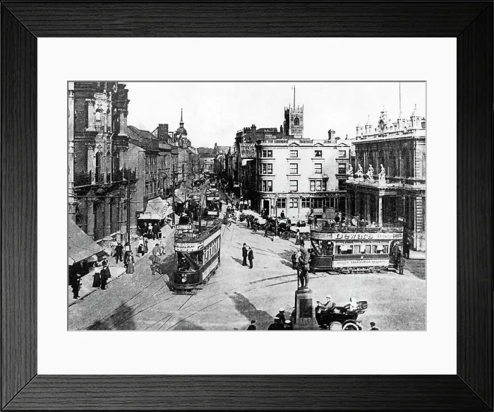 Framed Print : Cornhill and Tavern Street, Ipswich early 1900's Framed Print : Cornhill and Tavern Street, Ipswich early 1900's