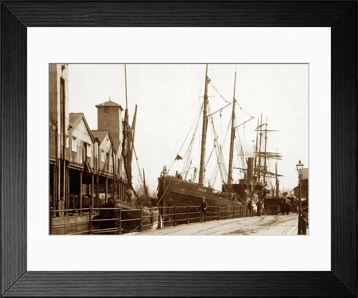 Framed Print : Ipswich Docks early 1900s Framed Print : Ipswich Docks early 1900s