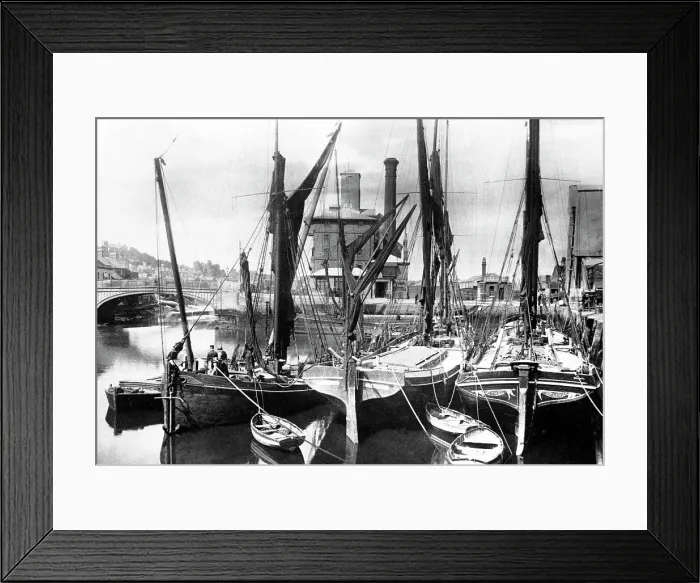 Framed Print : Stoke Bridge, Ipswich early 1900's Framed Print : Stoke Bridge, Ipswich early 1900's