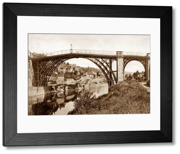 Framed Print : Ironbridge The Bridge early 1900s Framed Print : Ironbridge The Bridge early 1900s