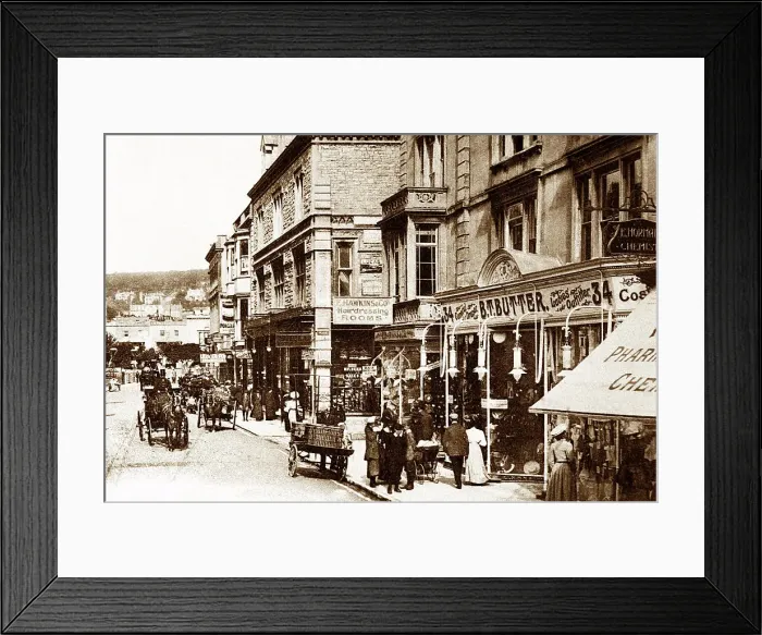 Framed Print : Weston-Super-Mare High Street early 1900s Framed Print : Weston-Super-Mare High Street early 1900s