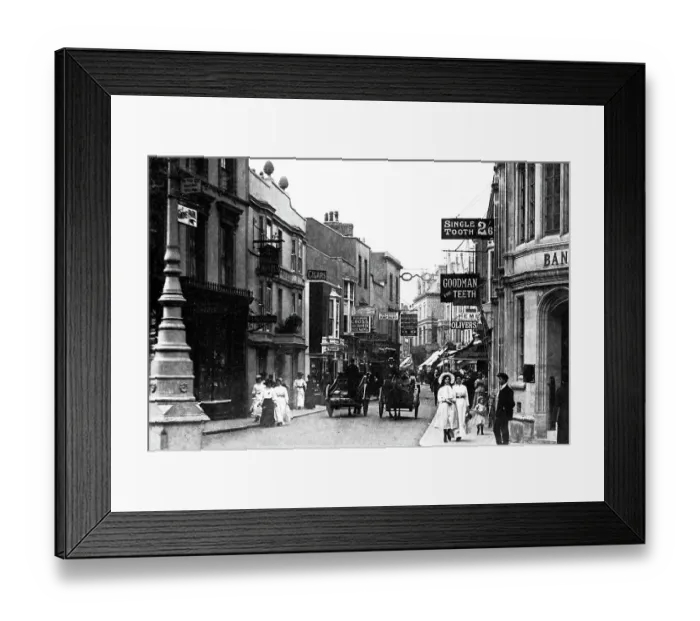 Framed Print : High Street, Weston Super Mare early 1900's Framed Print : High Street, Weston Super Mare early 1900's