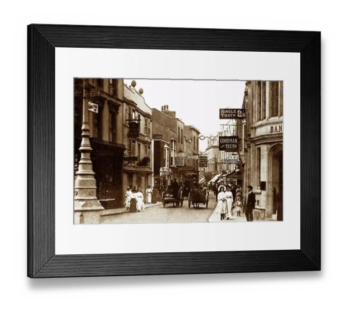 Framed Print : Weston-Super-Mare High Street early 1900s Framed Print : Weston-Super-Mare High Street early 1900s