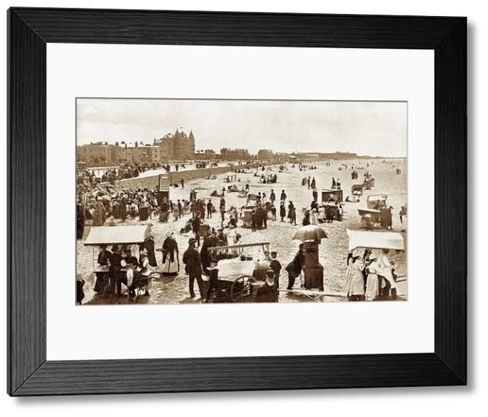 Framed Print : Weston-Super-Mare Beach early 1900s Framed Print : Weston-Super-Mare Beach early 1900s