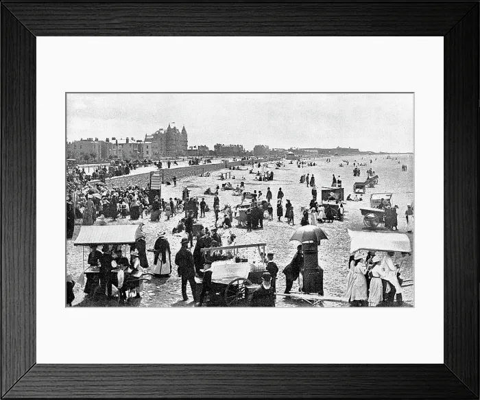 Framed Print : The Beach, Weston Super Mare early 1900's Framed Print : The Beach, Weston Super Mare early 1900's
