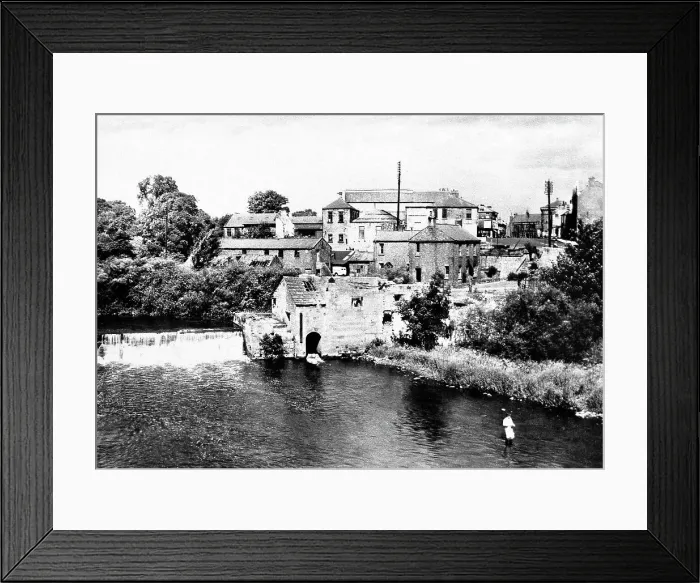 Framed Print : Wetherby River Wharfe early 1900s Framed Print : Wetherby River Wharfe early 1900s