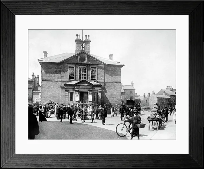 Framed Print : Wetherby Town Hall early 1900s Framed Print : Wetherby Town Hall early 1900s