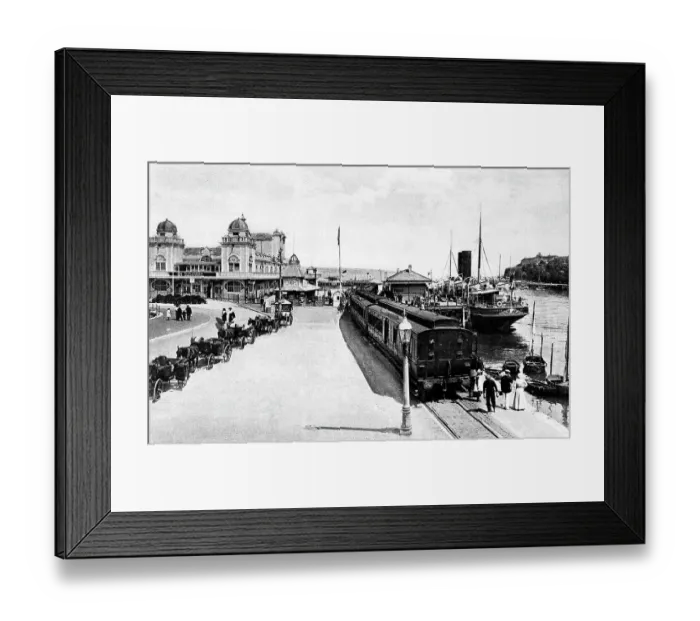 Framed Print : Weymouth Pavilion and Harbour early 1900s Framed Print : Weymouth Pavilion and Harbour early 1900s