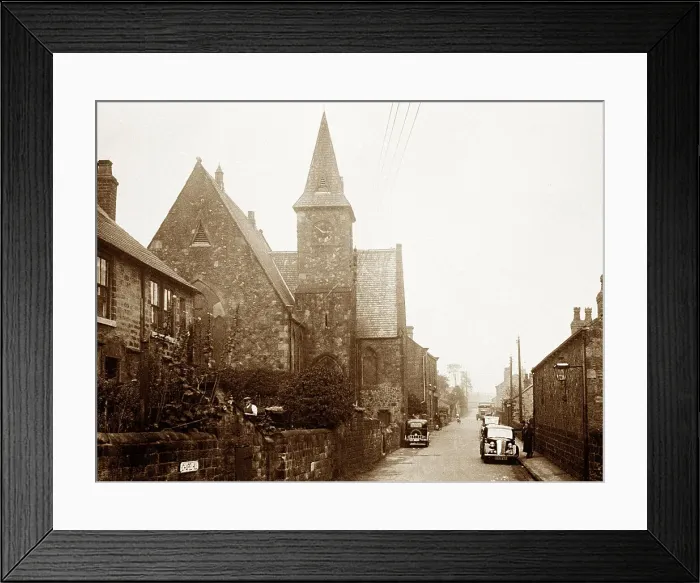 Framed Print : High Street, Whiston early 1900's Framed Print : High Street, Whiston early 1900's