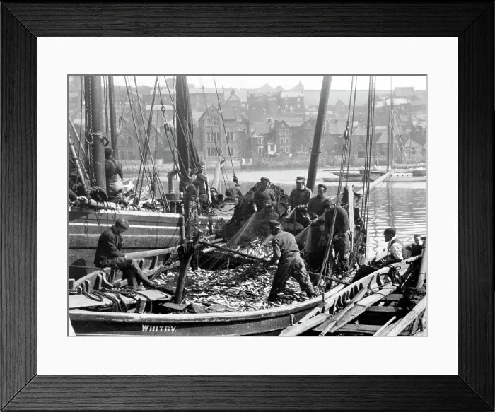 Framed Print : Whitby Fishermen early 1900s Framed Print : Whitby Fishermen early 1900s