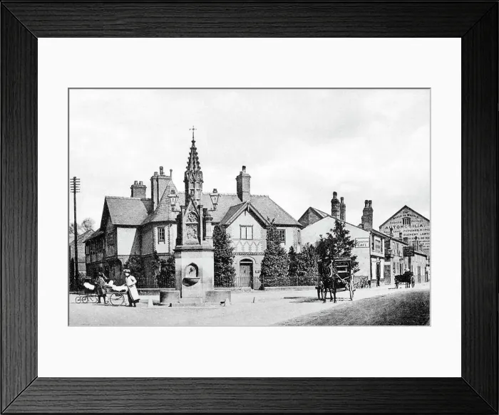 Framed Print : Whitchurch Green End Fountain early 1900s Framed Print : Whitchurch Green End Fountain early 1900s