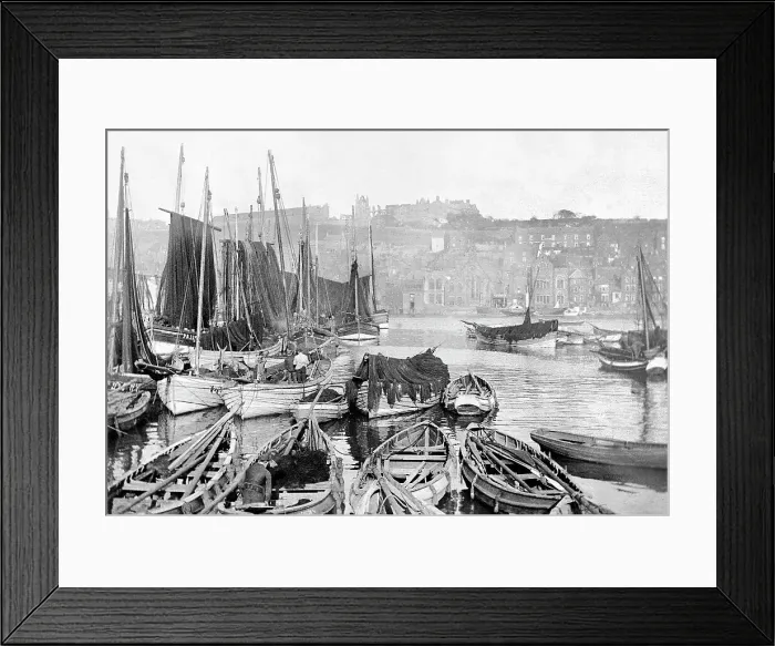 Framed Print : Whitby Harbour early 1900s Framed Print : Whitby Harbour early 1900s