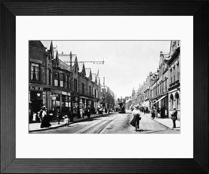 Framed Print : Whitley Bay Whitley Road early 1900s Framed Print : Whitley Bay Whitley Road early 1900s