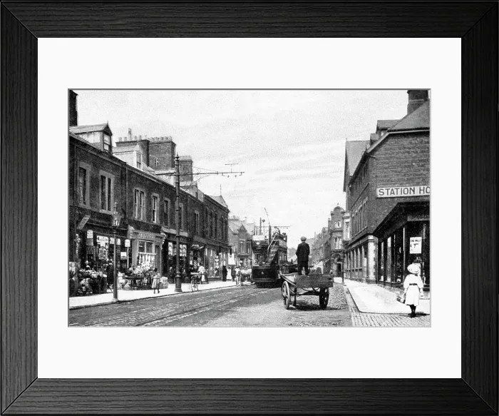 Framed Print : Whitley Bay Whitley Road early 1900s Framed Print : Whitley Bay Whitley Road early 1900s