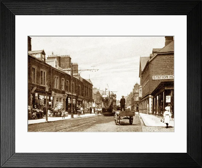 Framed Print : Whitley Road, Whitley Bay early 1900's Framed Print : Whitley Road, Whitley Bay early 1900's