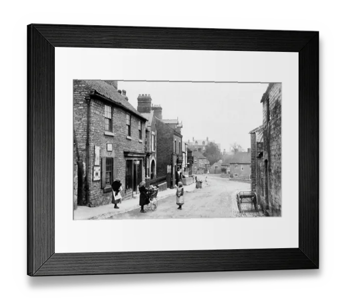 Framed Print : Whitwell High Street near Worksop early 1900s Framed Print : Whitwell High Street near Worksop early 1900s