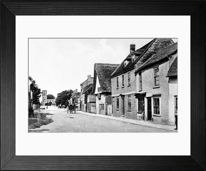Framed Print : Market Deeping Church Street early 1900s