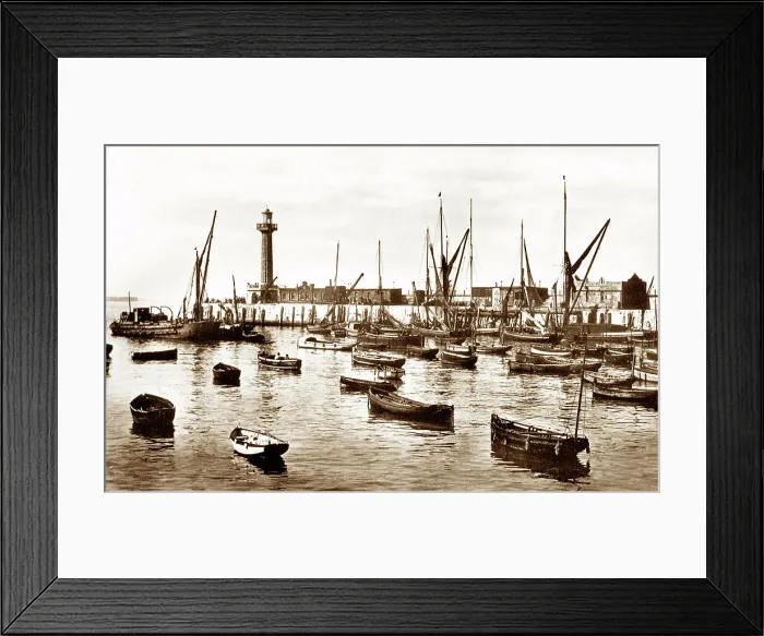 Framed Print : The Harbour, Margate early 1900's Framed Print : The Harbour, Margate early 1900's