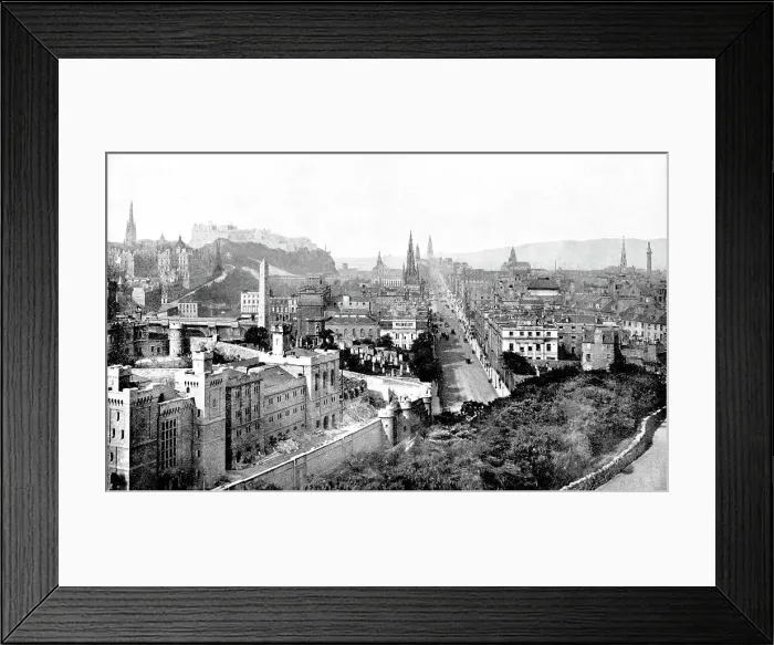Framed Print : View from Calton Hill, Edinburgh early 1900's Framed Print : View from Calton Hill, Edinburgh early 1900's