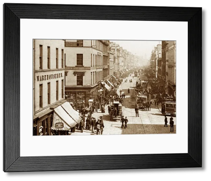 Framed Print : Glasgow Argyle Street Victorian period Framed Print : Glasgow Argyle Street Victorian period