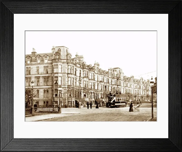 Framed Print : Glasgow Balmoral Crescent early 1900s Framed Print : Glasgow Balmoral Crescent early 1900s