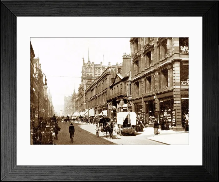 Framed Print : Glasgow Buchanan Street early 1900s Framed Print : Glasgow Buchanan Street early 1900s
