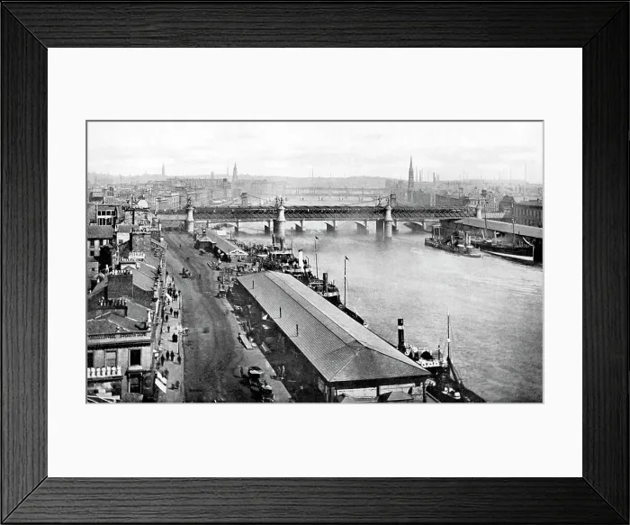Framed Print : Glasgow River Clyde from the Sailors Home early 1900s Framed Print : Glasgow River Clyde from the Sailors Home early 1900s