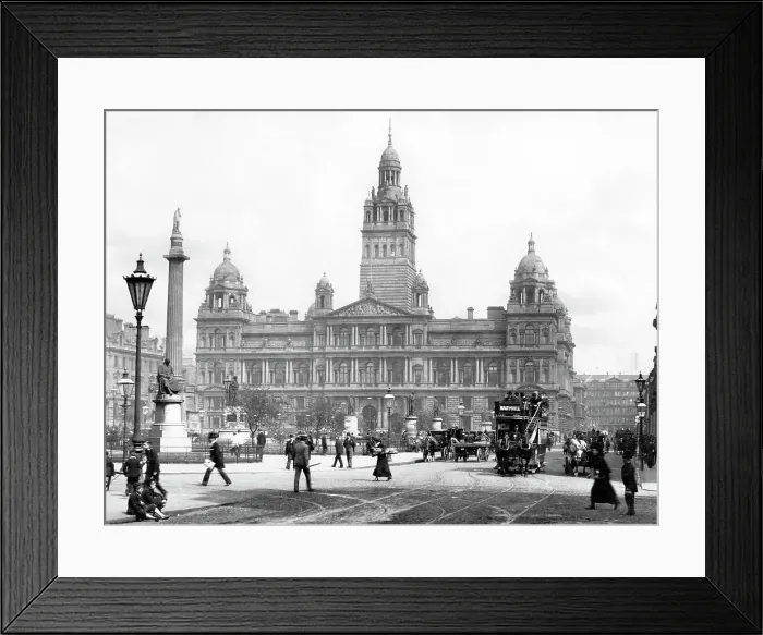 Framed Print : George Square, Glasgow early 1900's Framed Print : George Square, Glasgow early 1900's