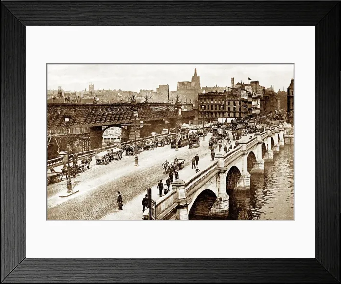 Framed Print : Glasgow Jamaica Bridge early 1900s Framed Print : Glasgow Jamaica Bridge early 1900s