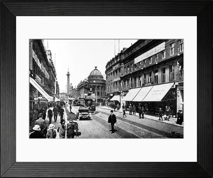 Framed Print : Grainger Street, Newcastle Upon Tyne early 1900's Framed Print : Grainger Street, Newcastle Upon Tyne early 1900's