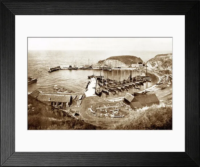 Framed Print : Harbour, Portknockie early 1900's Framed Print : Harbour, Portknockie early 1900's
