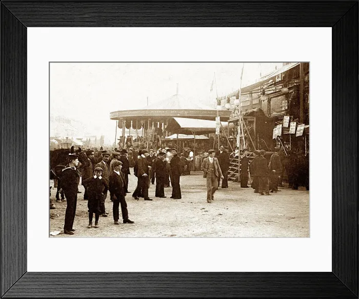 Framed Print : Funfair, Portland early 1900's Framed Print : Funfair, Portland early 1900's