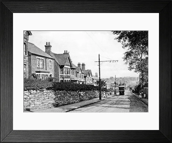 Framed Print : Burton Road, Ashby de la Zouch early 1900's Framed Print : Burton Road, Ashby de la Zouch early 1900's