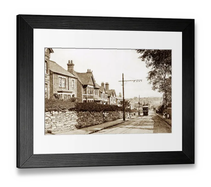 Framed Print : Ashby-de-la-Zouch Burton Road early 1900s Framed Print : Ashby-de-la-Zouch Burton Road early 1900s