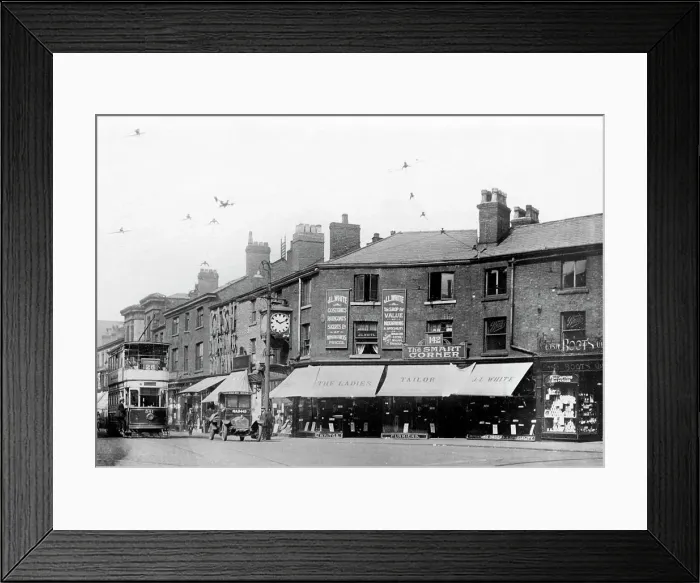 Framed Print : Old Square, Ashton early 1900's Framed Print : Old Square, Ashton early 1900's