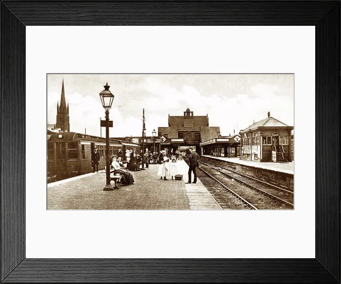 Framed Print : Birkenhead Park Railway Station early 1900s Framed Print : Birkenhead Park Railway Station early 1900s