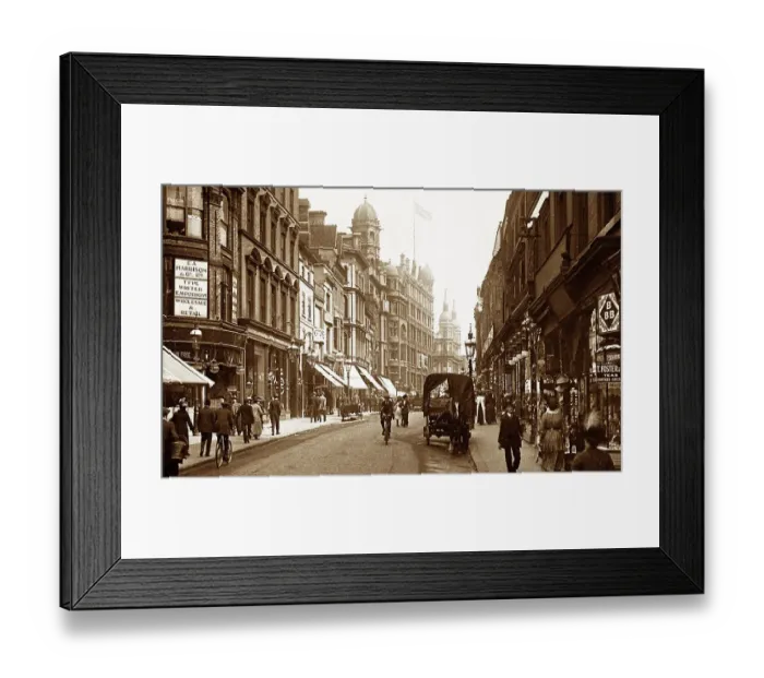 Framed Print : Birmingham Bull Street early 1900s Framed Print : Birmingham Bull Street early 1900s