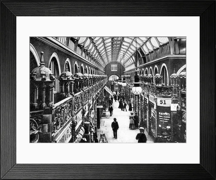 Framed Print : City Arcade, Birmingham early 1900's Framed Print : City Arcade, Birmingham early 1900's