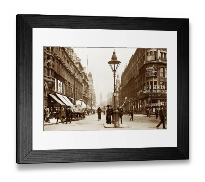 Framed Print : Birmingham Corporation Street early 1900s Framed Print : Birmingham Corporation Street early 1900s