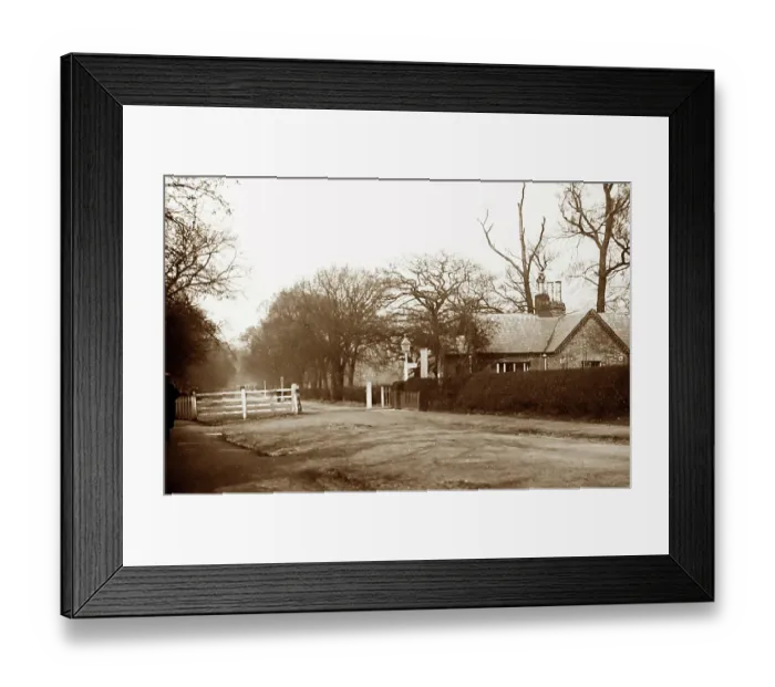Framed Print : Toll gate and toll house, Dulwich, London, early 1900s Framed Print : Toll gate and toll house, Dulwich, London, early 1900s