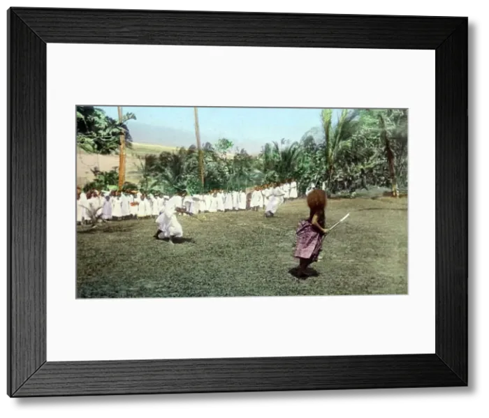 Framed Print : A Talo-Tasi, Samoa, Victorian period Framed Print : A Talo-Tasi, Samoa, Victorian period