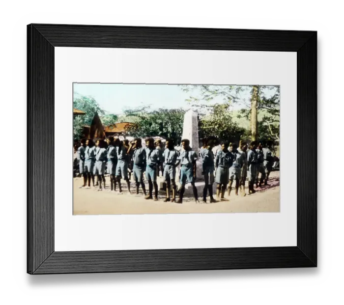 Framed Print : Boy Scouts, Port Moresby, Papua, early 1900s Framed Print : Boy Scouts, Port Moresby, Papua, early 1900s
